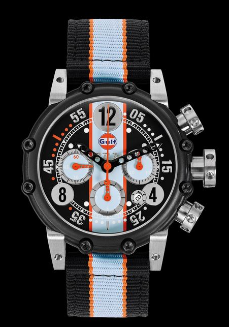 BRM BT12-46 Gulf Black Orange Hands Replica Watch